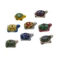 Abalorios de porcelana de animal, Tortuga, Bricolaje, más colores para la opción, 22x14x10mm, 500PCs/Bolsa, Vendido por Bolsa