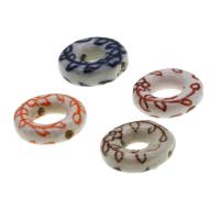 Kunstdruck Porzellan Perlen, rund, DIY, keine, 18x18x5mm, 500PCs/Tasche, verkauft von Tasche