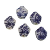 Kunstdruck Porzellan Perlen, DIY, gemischte Farben, 18x14x6mm, 500PCs/Tasche, verkauft von Tasche
