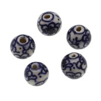 Kunstdruck Porzellan Perlen, rund, DIY, gemischte Farben, 13x13x13mm, 500PCs/Tasche, verkauft von Tasche