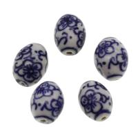 Kunstdruck Porzellan Perlen, oval, DIY, gemischte Farben, 19x14x14mm, 500PCs/Tasche, verkauft von Tasche