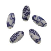 Printing Porcelain Beads, Long Oval, DIY, mixed colors 