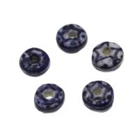 Kunstdruck Porzellan Perlen, Kreisring, DIY, gemischte Farben, 8x8x4mm, 500PCs/Tasche, verkauft von Tasche