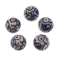 Kunstdruck Porzellan Perlen, rund, DIY, gemischte Farben, 17x17x17mm, 100PCs/Tasche, verkauft von Tasche