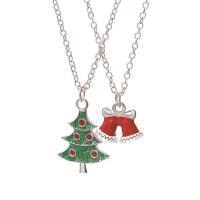 Christmas Jewelry Necklace, Zinc Alloy, plated, for woman, mixed colors cm 