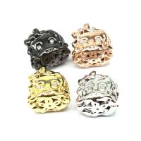 Cubic Zirconia Micro Pave Brass Beads, Face, micro pave cubic zirconia 