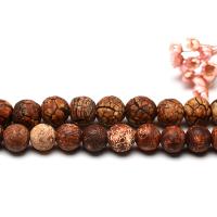 Natürlichen Baum-Achat-Perlen, Baumachat, rund, verschiedene Größen vorhanden, braun, Länge:ca. 14.6 ZollInch, verkauft von Strang