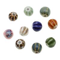 Speckled Porcelain Beads, Round, DIY 