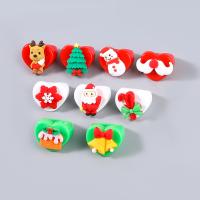 Anillo de dedo de Navidad, resina, Diseño de Navidad & Joyería & diferentes estilos para la opción & para mujer, más colores para la opción, Vendido por UD