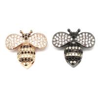 Cubic Zirconia Micro Pave Brass Beads, Bee, micro pave cubic zirconia 