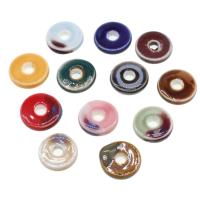 Glasierte Porzellan Perlen, Kreisring, DIY, keine, 22x22x5mm, 500PCs/Tasche, verkauft von Tasche