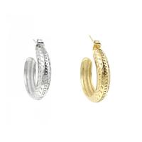 Stainless Steel Hoop Earring, plated, for woman 