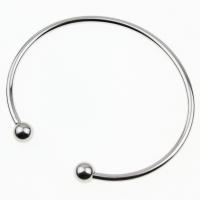 Stainless Steel Cuff Bangle, Unisex, silver color 