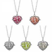 Luminated Necklace, Zinc Alloy, with Plastic, Heart, plated, Unisex 