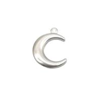 Stainless Steel Pendants, Moon, plated 