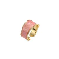 Zinc Alloy Cuff Finger Ring, brushwork, for woman 5mm 