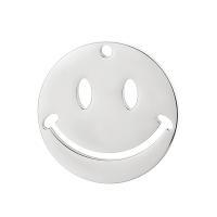 Stainless Steel Pendants, Smiling Face, plated & hollow 