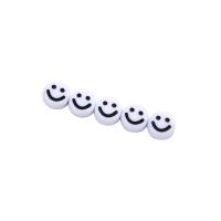 Acrylic Jewelry Beads, Smiling Face, DIY & chemical wash, mixed colors Approx 