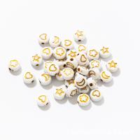 Acrylic Jewelry Beads, Round, DIY & chemical wash, mixed colors 