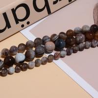 Perle agate Botswana naturelle, Rond, poli, DIY, couleurs mélangées cm, Vendu par brin