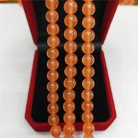 Chalcedony Beads, Round, polished, DIY, orange cm 