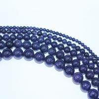 Blaue Goldstein Perlen, Blauer Sandstein, rund, DIY, blau, Länge:40 cm, verkauft von Strang