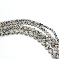Perles dalmatiens, Dalmate, Rond, DIY, couleurs mélangées cm, Vendu par brin
