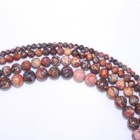 Leopard Skin Stone Bead, Round, DIY, mixed colors cm 