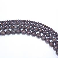 Schneeflocke Obsidian Perlen, rund, DIY, gemischte Farben, Länge:40 cm, verkauft von Strang