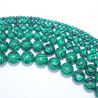 Perles en Malachite naturelle, Rond, DIY, vert cm, Vendu par brin