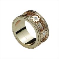 Rhinestone Zinc Alloy Finger Ring, plated, Unisex & with rhinestone 