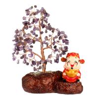 Rich Tree Decoration, Quartz, with Resin, for home and office 