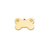 Stainless Steel Jewelry Charm, Dog Bone, plated 
