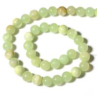 Green Jade Beads, Round, polished, DIY, light green cm 