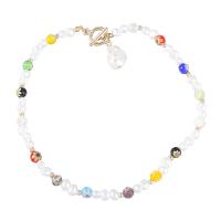 Plastic Pearl Necklace, Zinc Alloy, with ABS Plastic Pearl & Resin, with 1.02 extender chain, fashion jewelry & for woman, multi-colored .92 Inch 