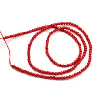 Natural Coral Beads, Round, DIY, red, 2mm Approx 38 cm 