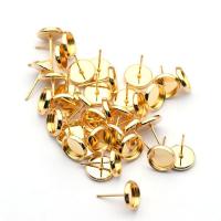 Stainless Steel Earring Stud Component, plated  
