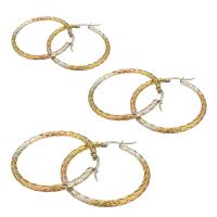 Edelstahl Hoop Ohrringe, verschiedene Größen vorhanden & für Frau, verkauft von Paar