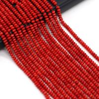 Natural Coral Beads, Abacus, DIY, red Approx 38 cm 
