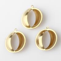 Brass Jewelry Pendants, Round, original color 