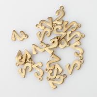 Brass Jewelry Pendants, Number, original color 