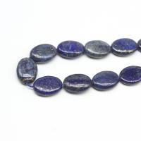 Perles de pierre lasurite naturelles, Lapis lazuli, ovale plat, DIY, bleu cm, Vendu par brin