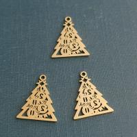 Stainless Steel Pendants, Christmas Tree, plated, fashion jewelry & Unisex 