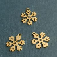 Stainless Steel Pendants, Snowflake, plated, fashion jewelry & Unisex 