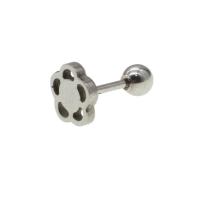 Stainless Steel Ear Piercing Jewelry, Flower, for woman, original color 
