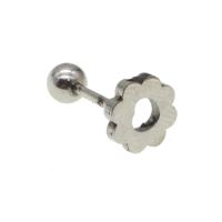 Stainless Steel Ear Piercing Jewelry, Flower, for woman, original color 