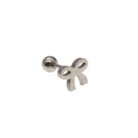 Stainless Steel Ear Piercing Jewelry, Bowknot, for woman, original color 