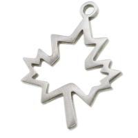Stainless Steel Leaf Pendant, Maple Leaf, original color 