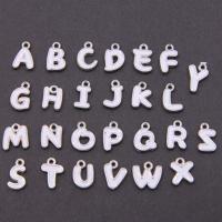 Zinc Alloy Alphabet Pendants, Alphabet Letter, enamel 