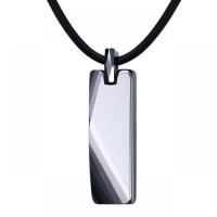 Titanium Steel Jewelry Necklace, Tungsten Steel, with PU Leather, with 1.57inch extender chain, polished, for man .9 Inch 